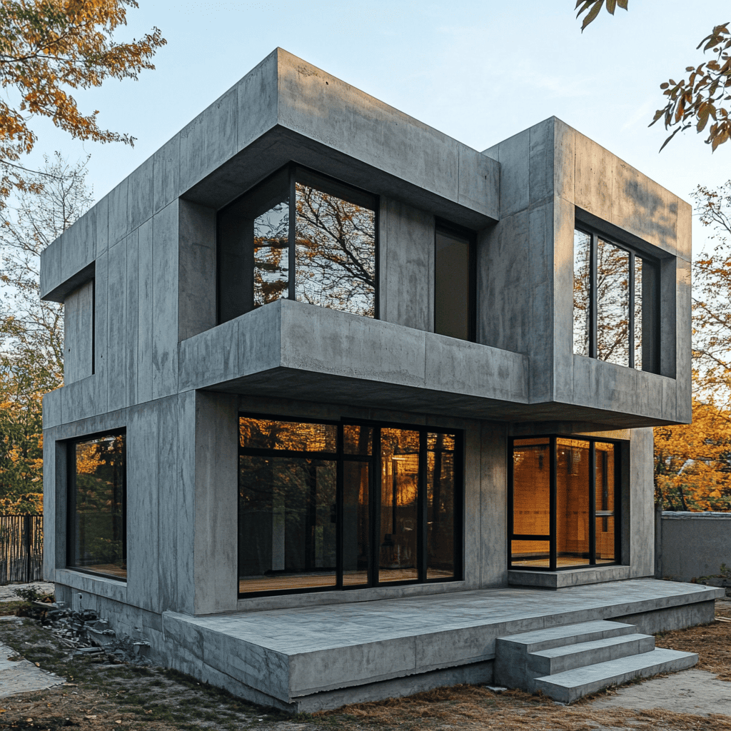 the house is built of aerated concrete